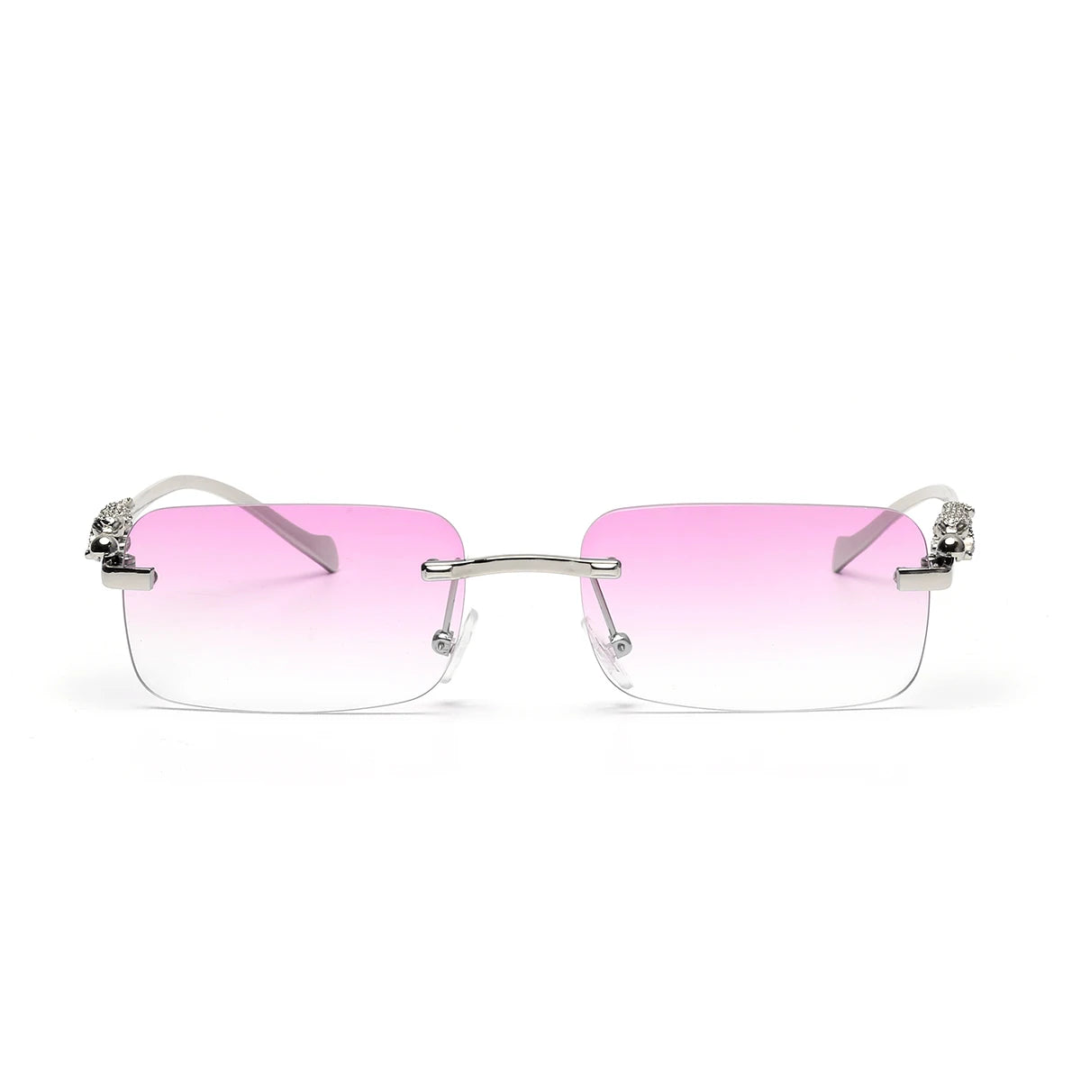 نظارات شمسية من Ruiao بدون إطار UV400 نظارات معدنية مربعة أنيقة للرجال والنساء نظارات شمسية مصممة للرجال من العلامة التجارية للخارجية
