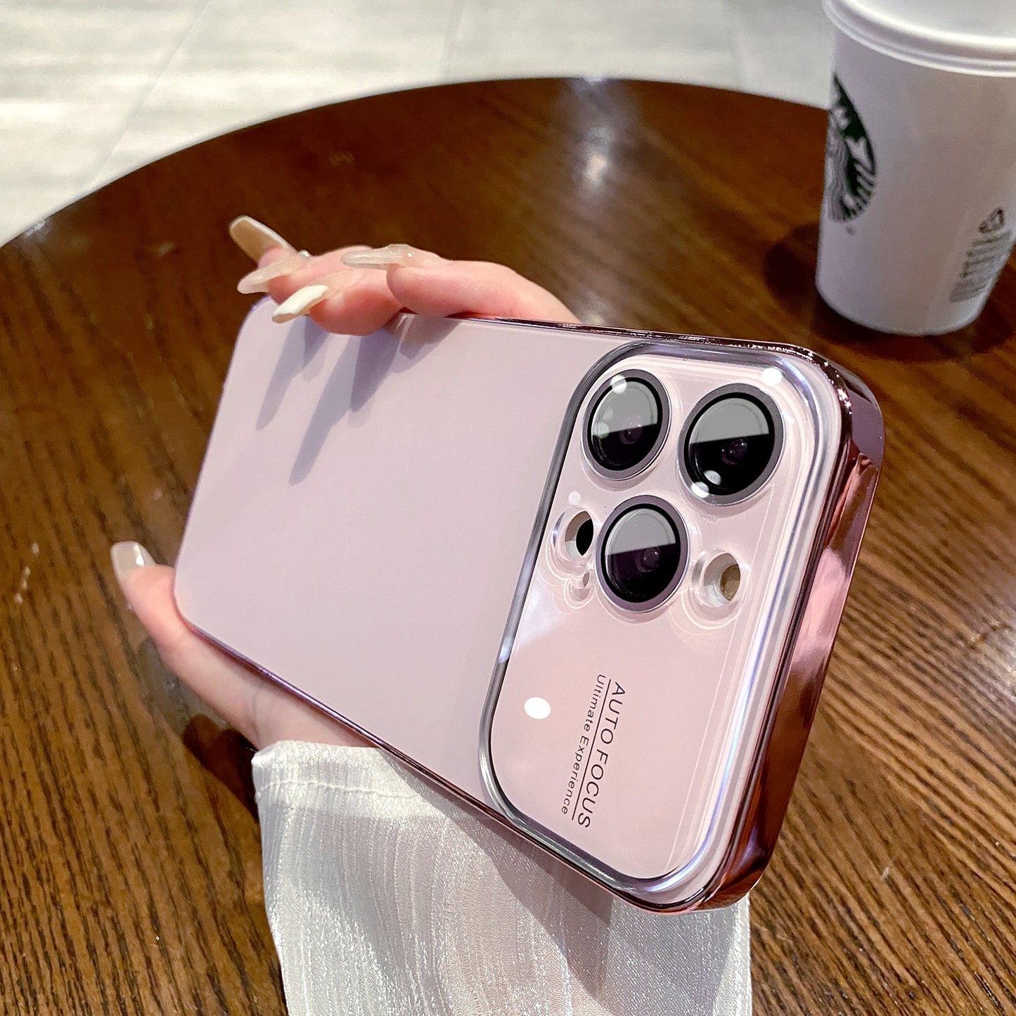 جراب Fashion AG رفيع غير لامع لهاتف iPhone 12 13 14 Pro Max iPhone 14Pro 13Pro 12ProMax، غطاء صلب مقاوم للصدمات مع نافذة كبيرة من الزجاج المقوى
