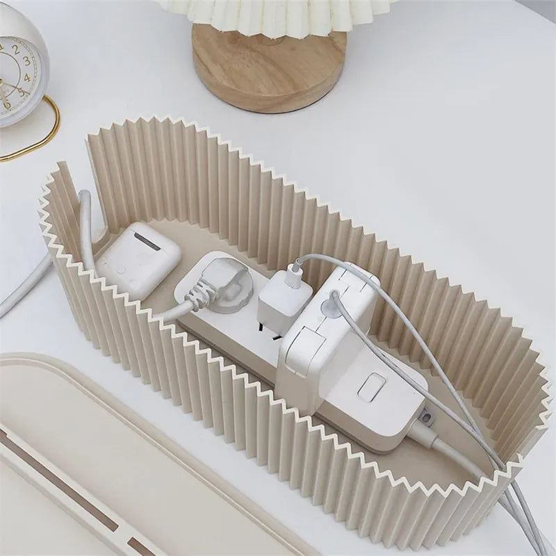 صندوق تخزين لوحة التوصيلات من Nordic Plug منظم أسلاك الكابلات حافظة مأخذ جهاز توجيه واي فاي لاسلكي سوار سطح المكتب حامل خط البيانات رف