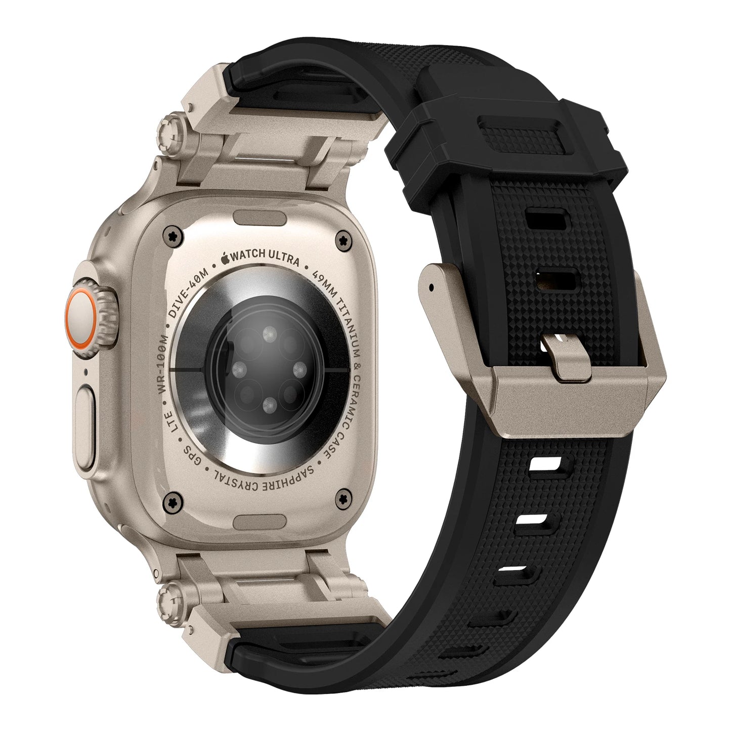 حزام معدني + سيليكون لساعة Apple Watch Ultra Band 49 مم 44 مم 45 مم 40 مم 41 مم 42 مم 38 مم سوار iWatch Series 9 6 5 4 3 7 8 SE