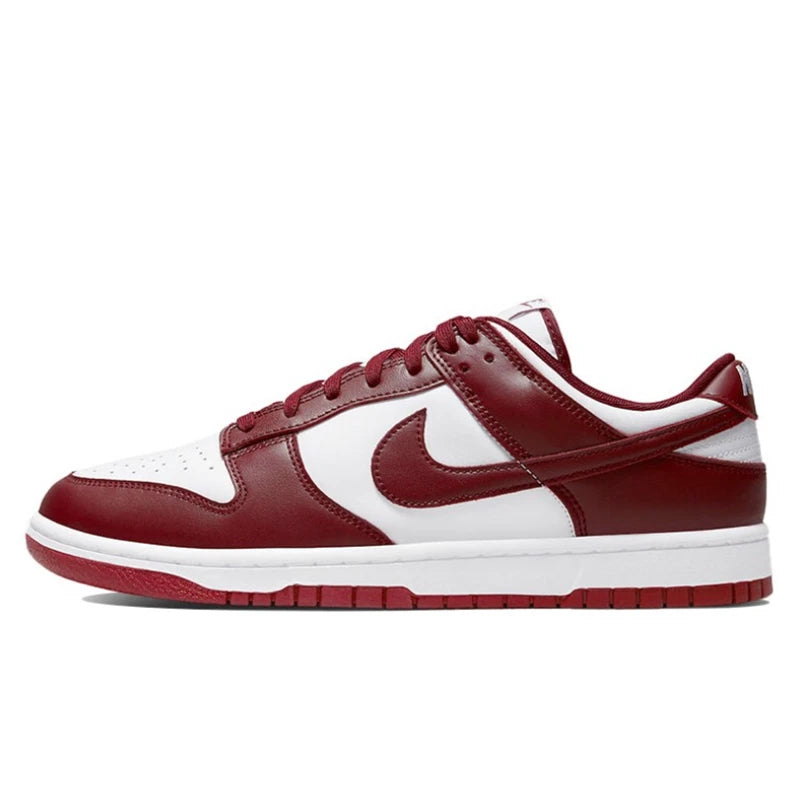 حذاء تزلج Nike Dunk Retro أسود وأبيض للرجال والنساء كلاسيكي من الجلد الأصلي غير قابل للانزلاق ومريح للجري