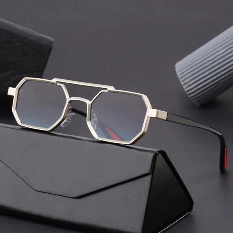 New Vintage Square Sunglasses Women Men Rectangle Sun Glasses Female Polygon Eyewear Oculos De Sol for Male Female Eyeglasses