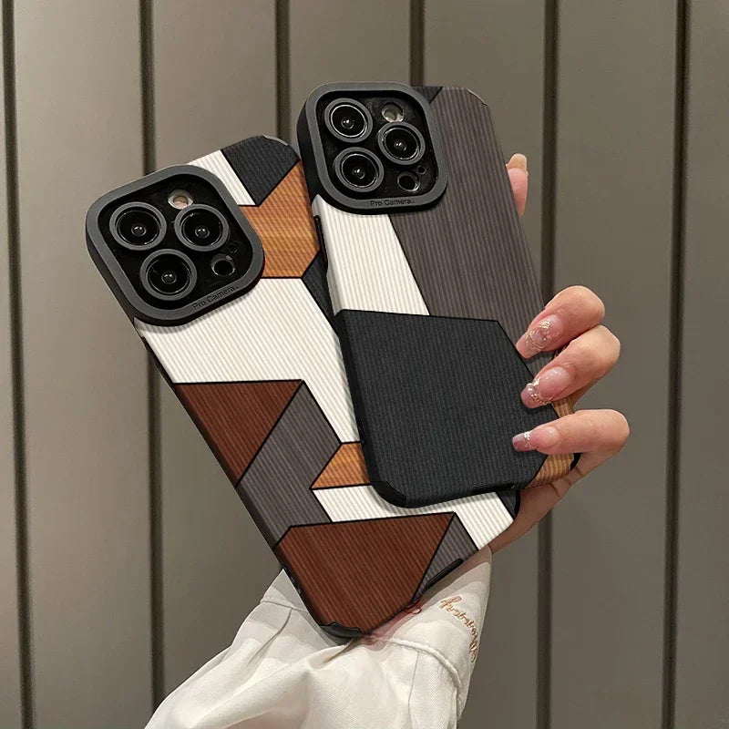 حافظة هاتف من الجلد للنساء والرجال لهواتف آيفون 15 14 12 11 13 برو 15Pro 14Pro Max X XS XS Max XR SE2 SE3 7 8 Plus