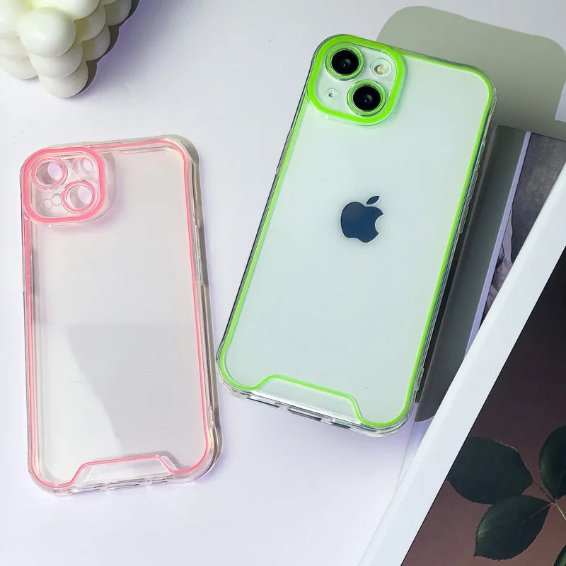 Luxury Night Light Luminous Clear Phone Case for iPhone 14 Plus 11 12 13 14 Pro Max X XR XS Max Soft Silicone Back Cover Shell