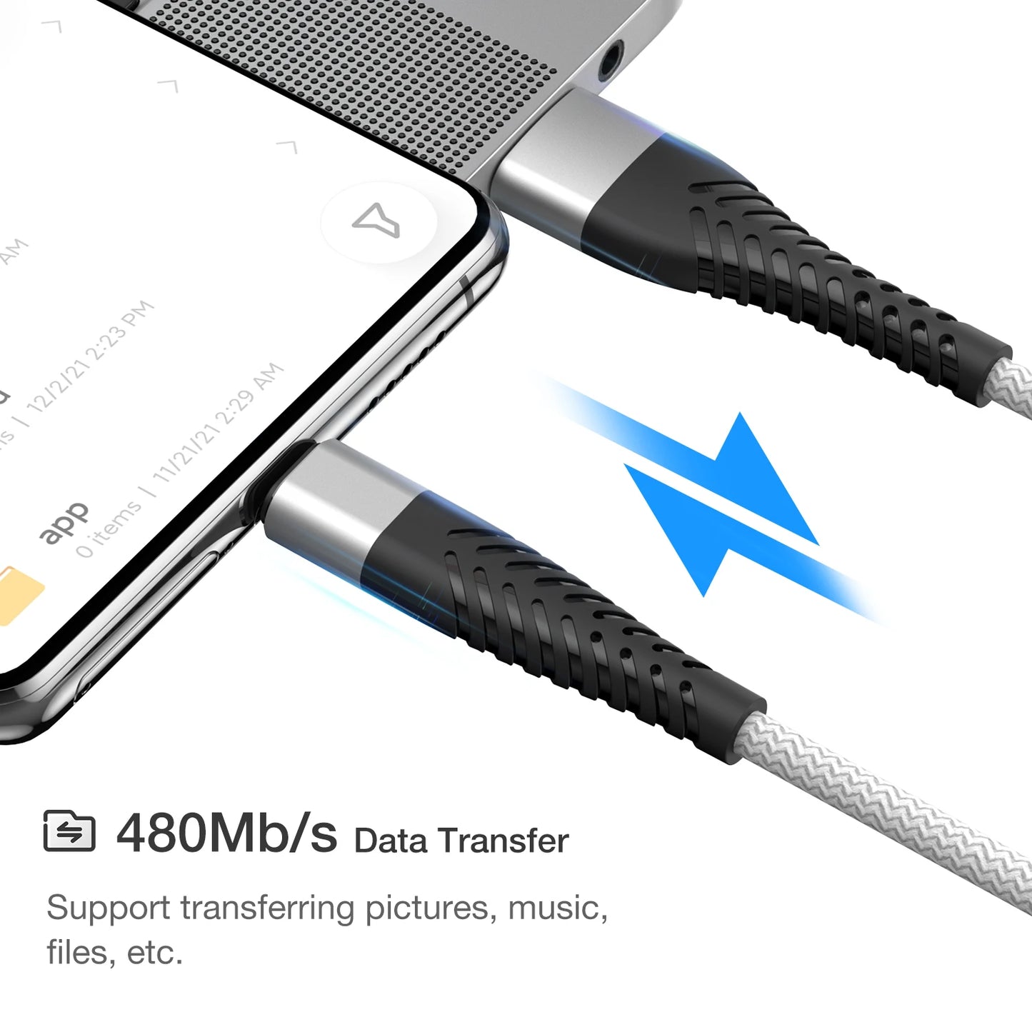 USB Type C Cable for Samsung A52 A72 S22 S23 Quick Charge 3.0 Cable USB C Fast Charging for Xiaomi mi 11 USB-C Charger Wire 3m