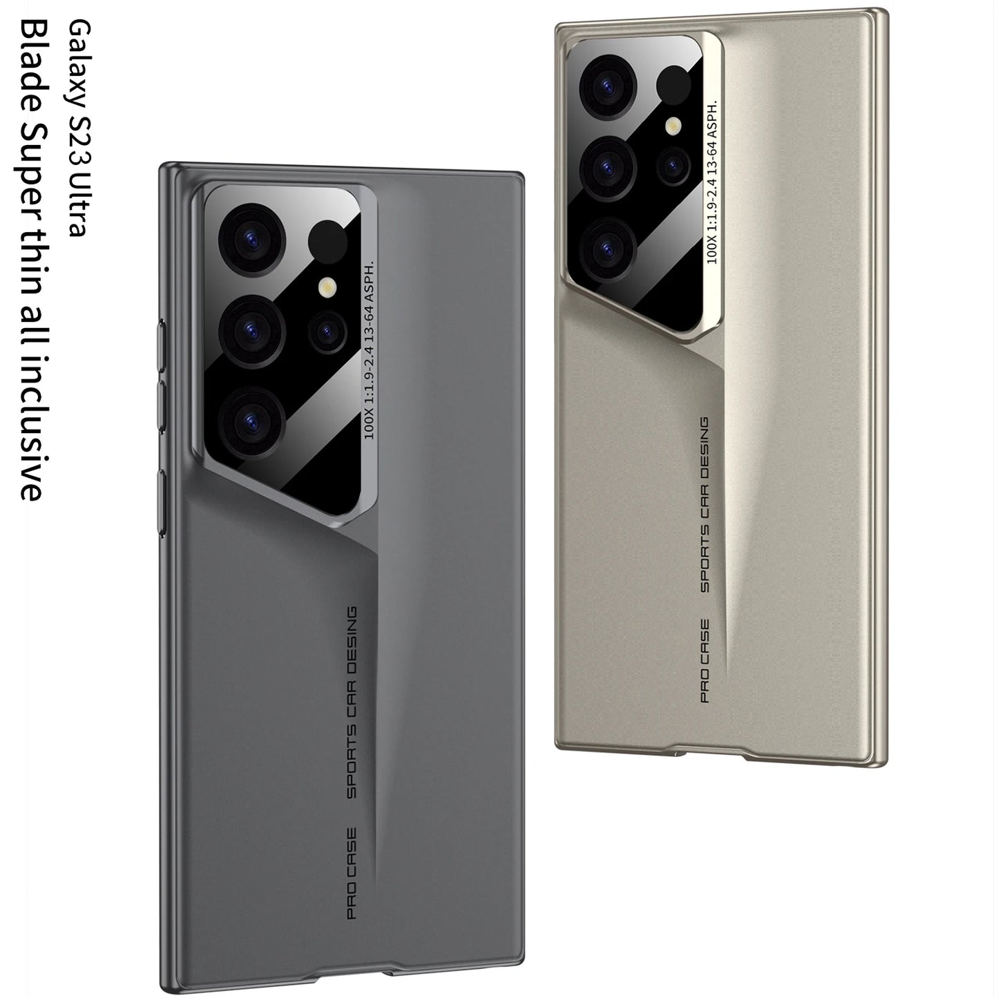 جراب هاتف رفيع للغاية من مادة البولي كربونات الصلبة غير اللامعة من Blade Mecha لهاتف Samsung Galaxy S24 S23 S22 S25 Ultra لحماية العدسات وغطاء مقاوم للصدمات