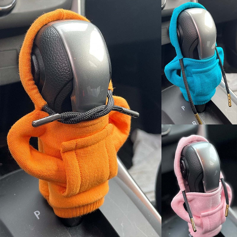 Car Gear Shift Cover Gear Handle Knob Hoodie Cover Decoration Fits Manual Automatic Universal Car Shift Lever Interior Decor