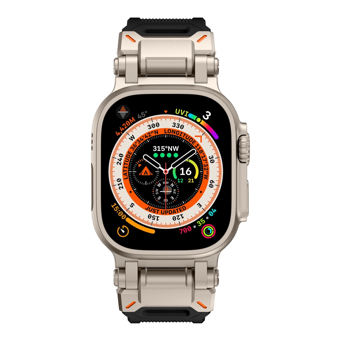 حزام معدني + سيليكون لساعة Apple Watch Ultra Band 49 مم 44 مم 45 مم 40 مم 41 مم 42 مم 38 مم سوار iWatch Series 9 6 5 4 3 7 8 SE