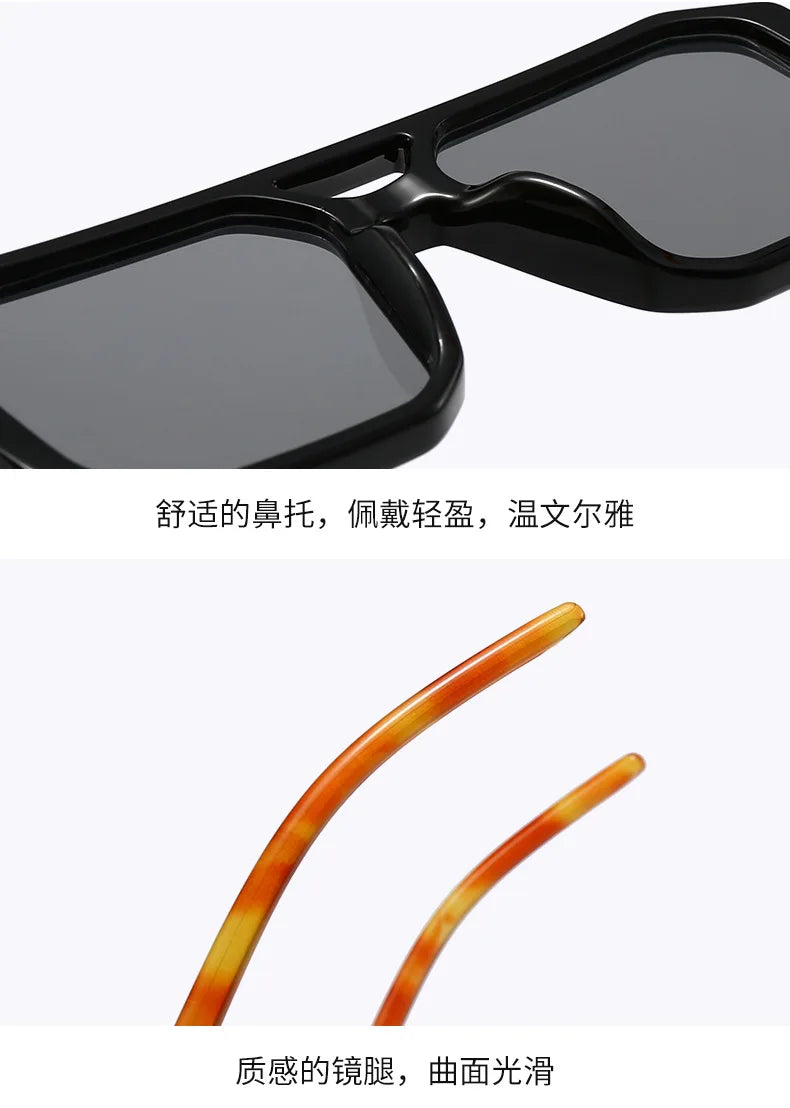 Polygon Sunglasses Rectangle Fashion Popular Women Men Shades Square Sun Glasses for Female Male Summer Traveling Oculos