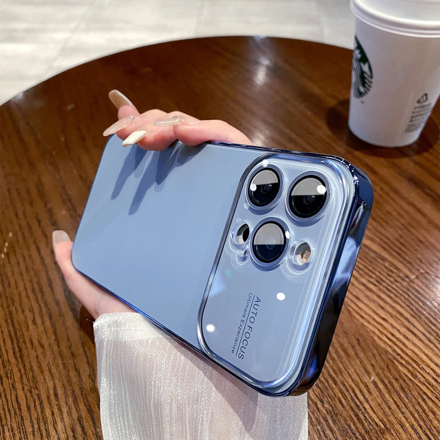 جراب Fashion AG رفيع غير لامع لهاتف iPhone 12 13 14 Pro Max iPhone 14Pro 13Pro 12ProMax، غطاء صلب مقاوم للصدمات مع نافذة كبيرة من الزجاج المقوى