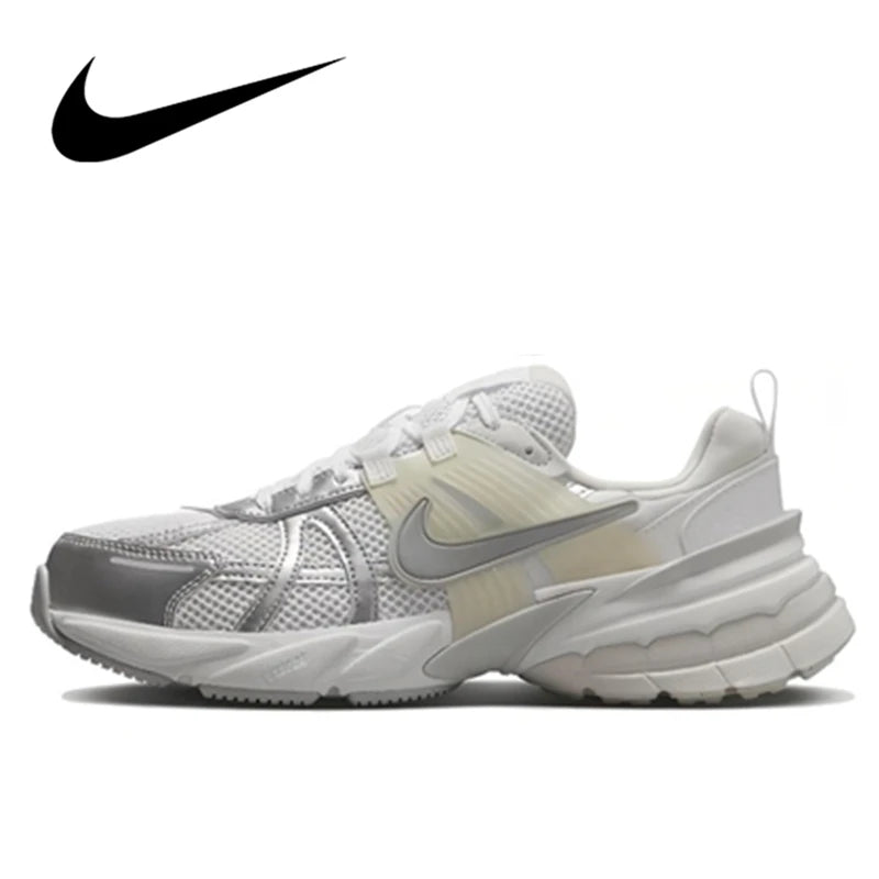 حذاء جري أصلي من Nike V2K Run Mesh للرجال والنساء، خفيف الوزن، مزود ببطانة تدليك، حذاء رياضي للمشي في الهواء الطلق