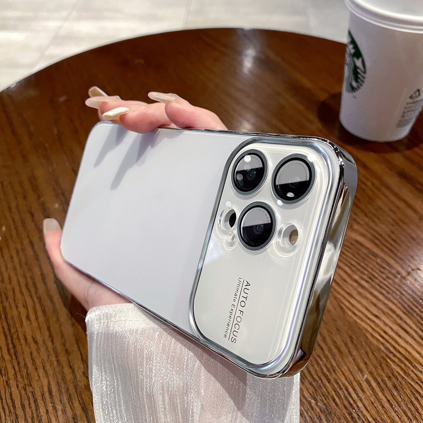 جراب Fashion AG رفيع غير لامع لهاتف iPhone 12 13 14 Pro Max iPhone 14Pro 13Pro 12ProMax، غطاء صلب مقاوم للصدمات مع نافذة كبيرة من الزجاج المقوى