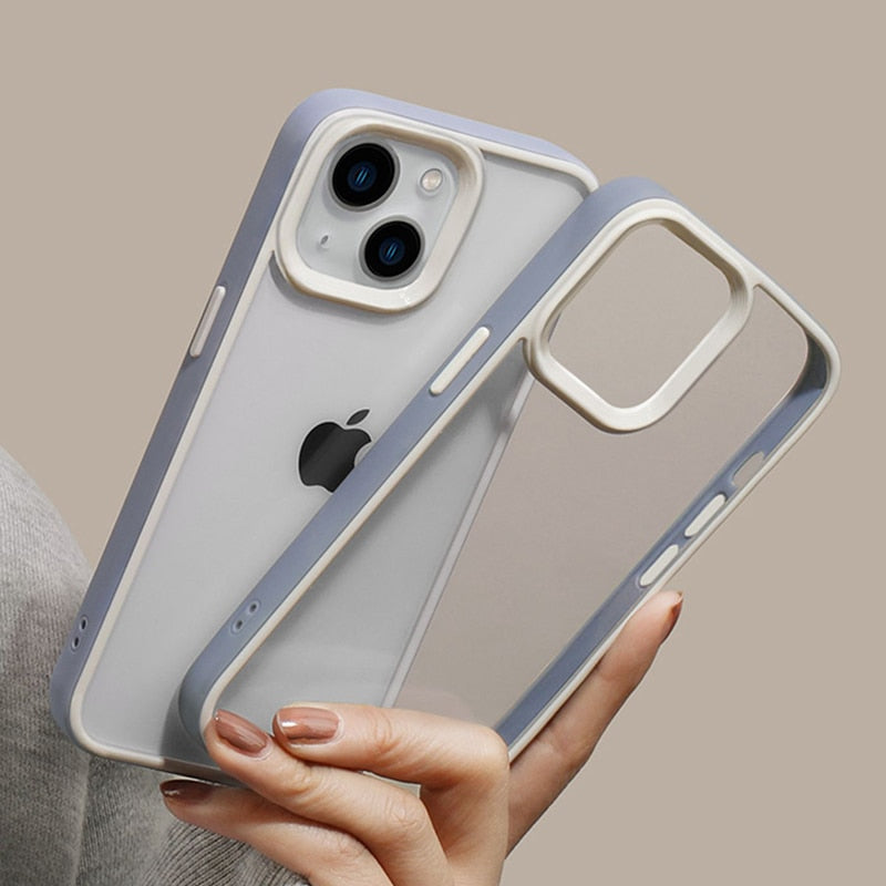جراب شفاف مقاوم للصدمات لهاتف iPhone 13 Pro Max من مادة البولي كربونات الصلبة لهاتف iPhone 12 11 13 Pro Max XS Max XR X 13 11 غطاء شفاف ممتص للصدمات