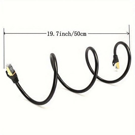 كابل إيثرنت Cat 8 بطول 182.88 سم محمي للاستخدام الداخلي والخارجي عالي السرعة، دفن مباشر 26AWG Cat8 سلك شبكة LAN، سلك توصيل SFTP بسرعة 40 جيجابت في الثانية و2000 ميجاهرتز، كابل RJ45 مثبت في الحائط لجهاز التوجيه/المودم/Xbox.