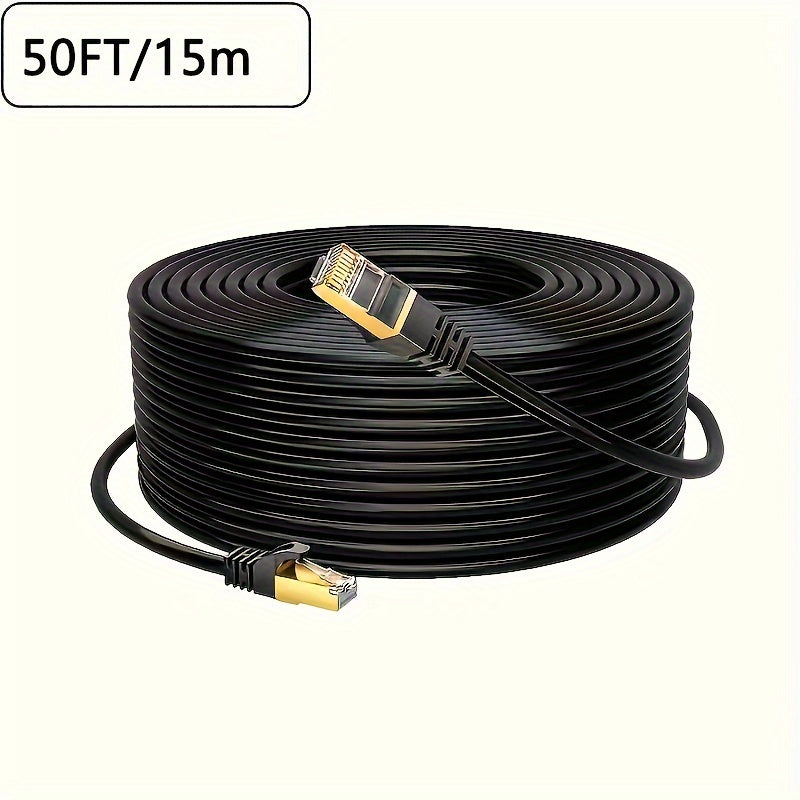 كابل إيثرنت Cat 8 بطول 182.88 سم محمي للاستخدام الداخلي والخارجي عالي السرعة، دفن مباشر 26AWG Cat8 سلك شبكة LAN، سلك توصيل SFTP بسرعة 40 جيجابت في الثانية و2000 ميجاهرتز، كابل RJ45 مثبت في الحائط لجهاز التوجيه/المودم/Xbox.
