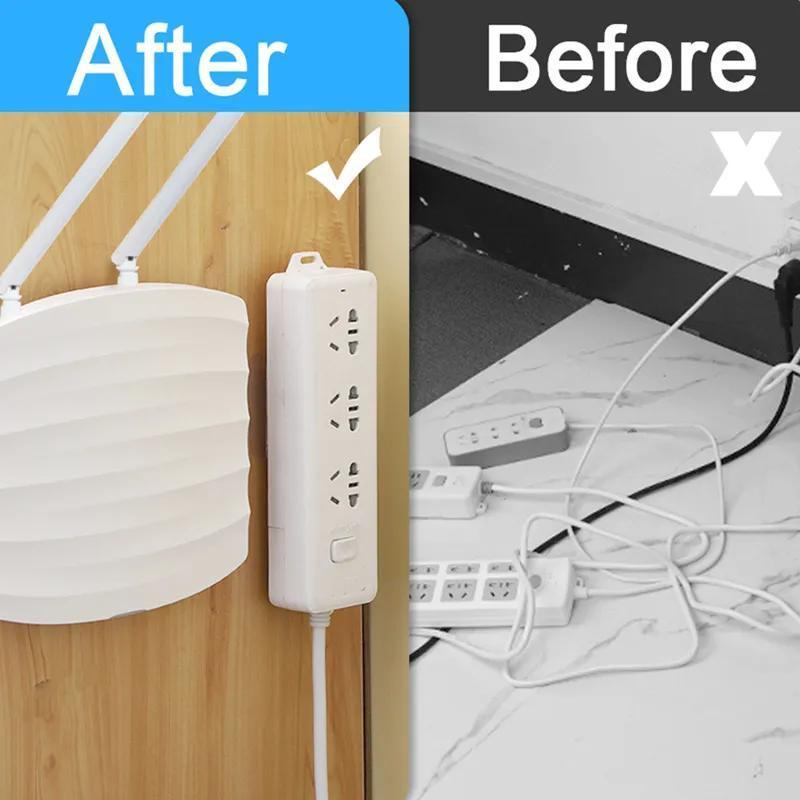 10 Pairs of Seamless Snap Buckles, Multifunctional Punch-Free Hooks, Strong Wall-Mounted Wall-Mounted Sockets, Routing Storage Holders, Utility Hooks
