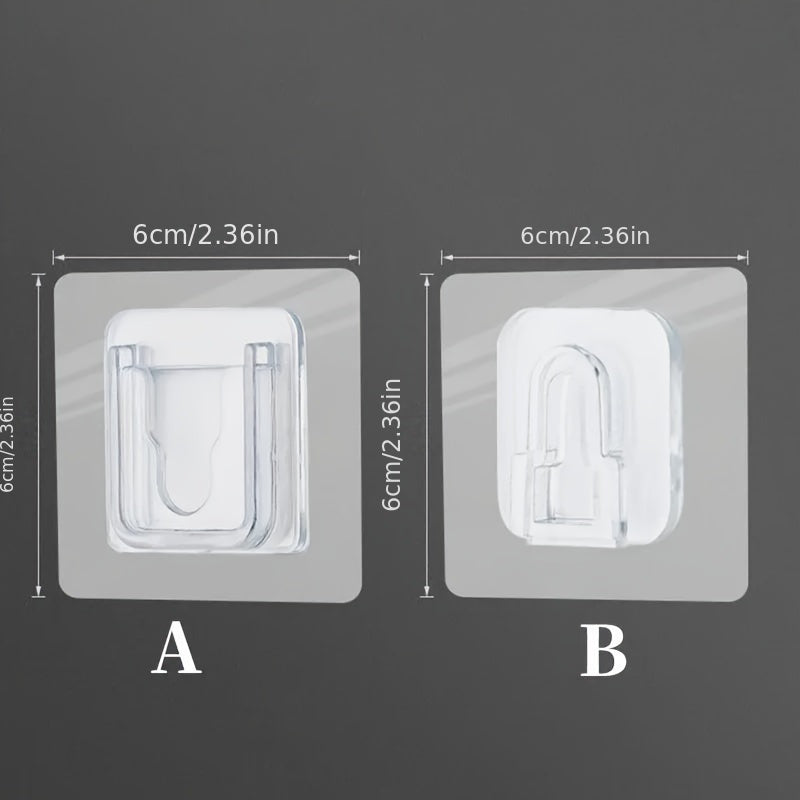 10 Pairs of Seamless Snap Buckles, Multifunctional Punch-Free Hooks, Strong Wall-Mounted Wall-Mounted Sockets, Routing Storage Holders, Utility Hooks