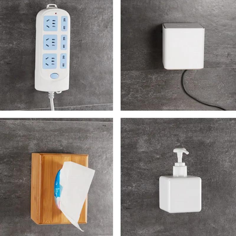 10 Pairs of Seamless Snap Buckles, Multifunctional Punch-Free Hooks, Strong Wall-Mounted Wall-Mounted Sockets, Routing Storage Holders, Utility Hooks