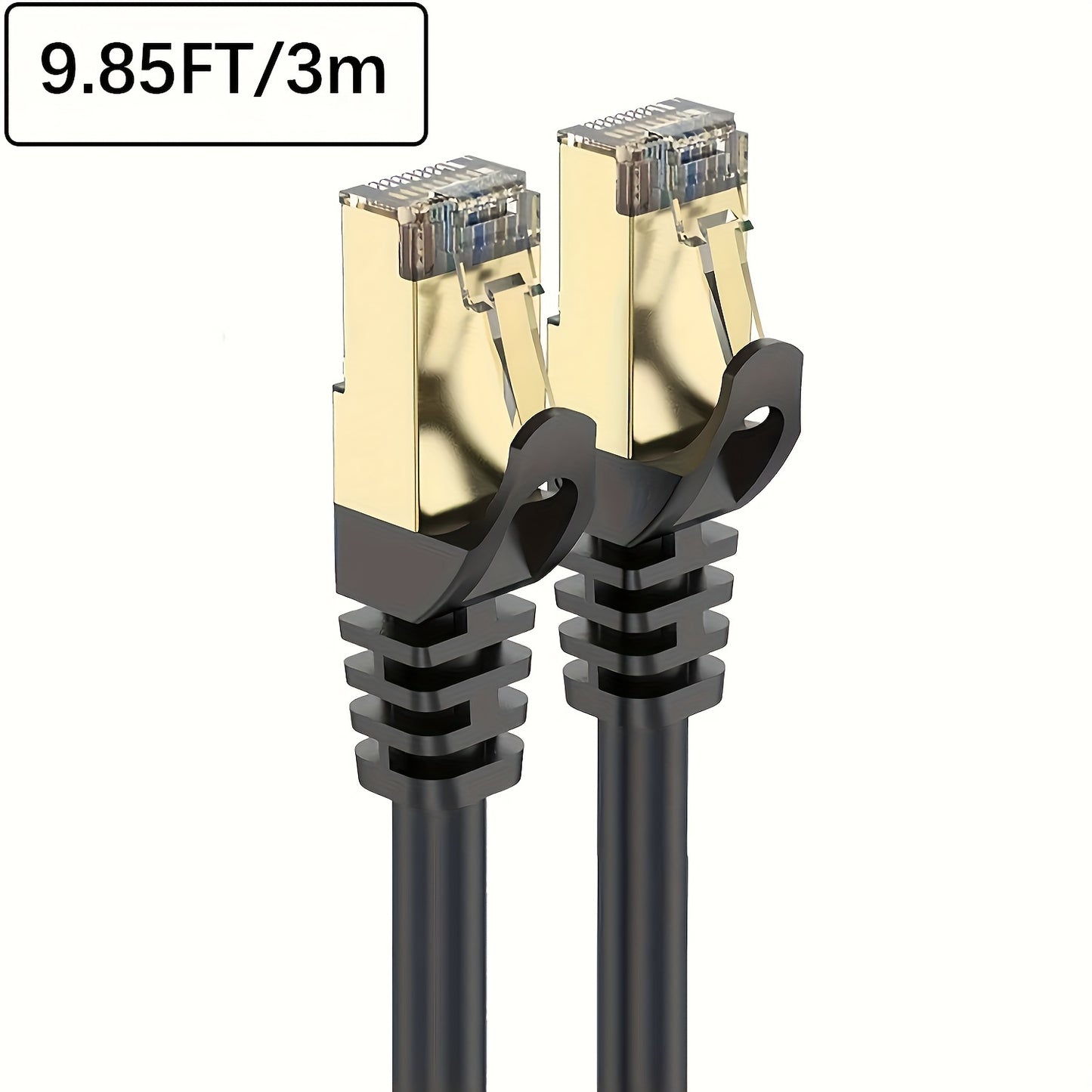 كابل إيثرنت Cat 8 بطول 182.88 سم محمي للاستخدام الداخلي والخارجي عالي السرعة، دفن مباشر 26AWG Cat8 سلك شبكة LAN، سلك توصيل SFTP بسرعة 40 جيجابت في الثانية و2000 ميجاهرتز، كابل RJ45 مثبت في الحائط لجهاز التوجيه/المودم/Xbox.