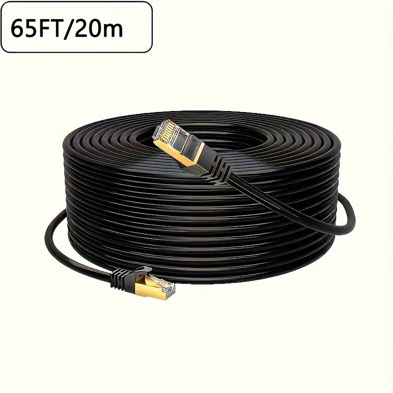 كابل إيثرنت Cat 8 بطول 182.88 سم محمي للاستخدام الداخلي والخارجي عالي السرعة، دفن مباشر 26AWG Cat8 سلك شبكة LAN، سلك توصيل SFTP بسرعة 40 جيجابت في الثانية و2000 ميجاهرتز، كابل RJ45 مثبت في الحائط لجهاز التوجيه/المودم/Xbox.