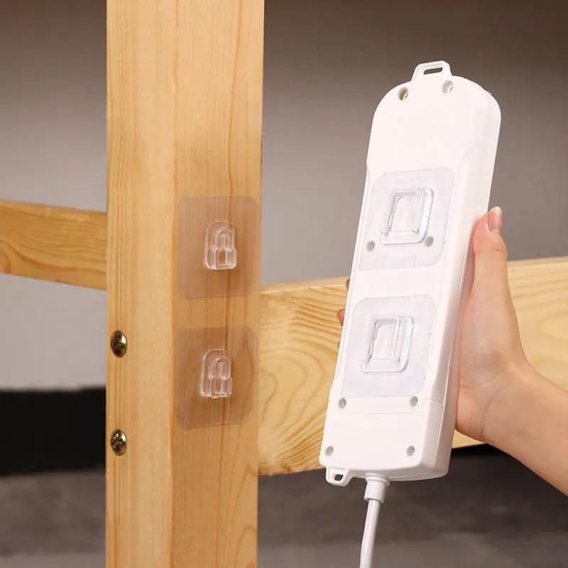 10 Pairs of Seamless Snap Buckles, Multifunctional Punch-Free Hooks, Strong Wall-Mounted Wall-Mounted Sockets, Routing Storage Holders, Utility Hooks