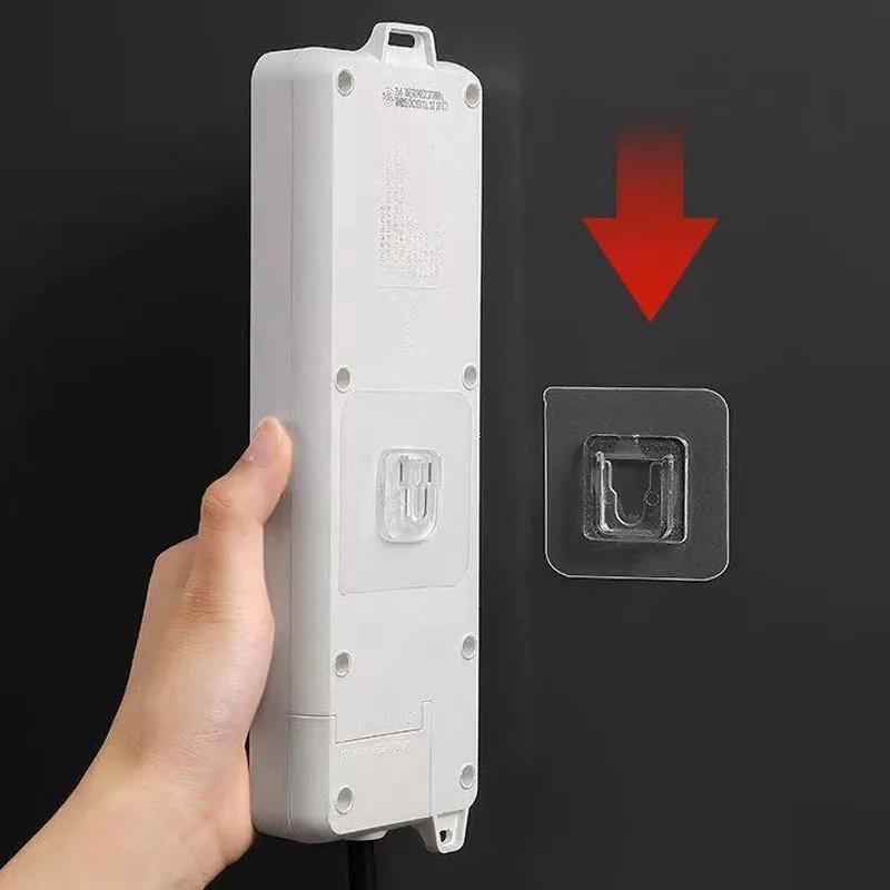 10 Pairs of Seamless Snap Buckles, Multifunctional Punch-Free Hooks, Strong Wall-Mounted Wall-Mounted Sockets, Routing Storage Holders, Utility Hooks