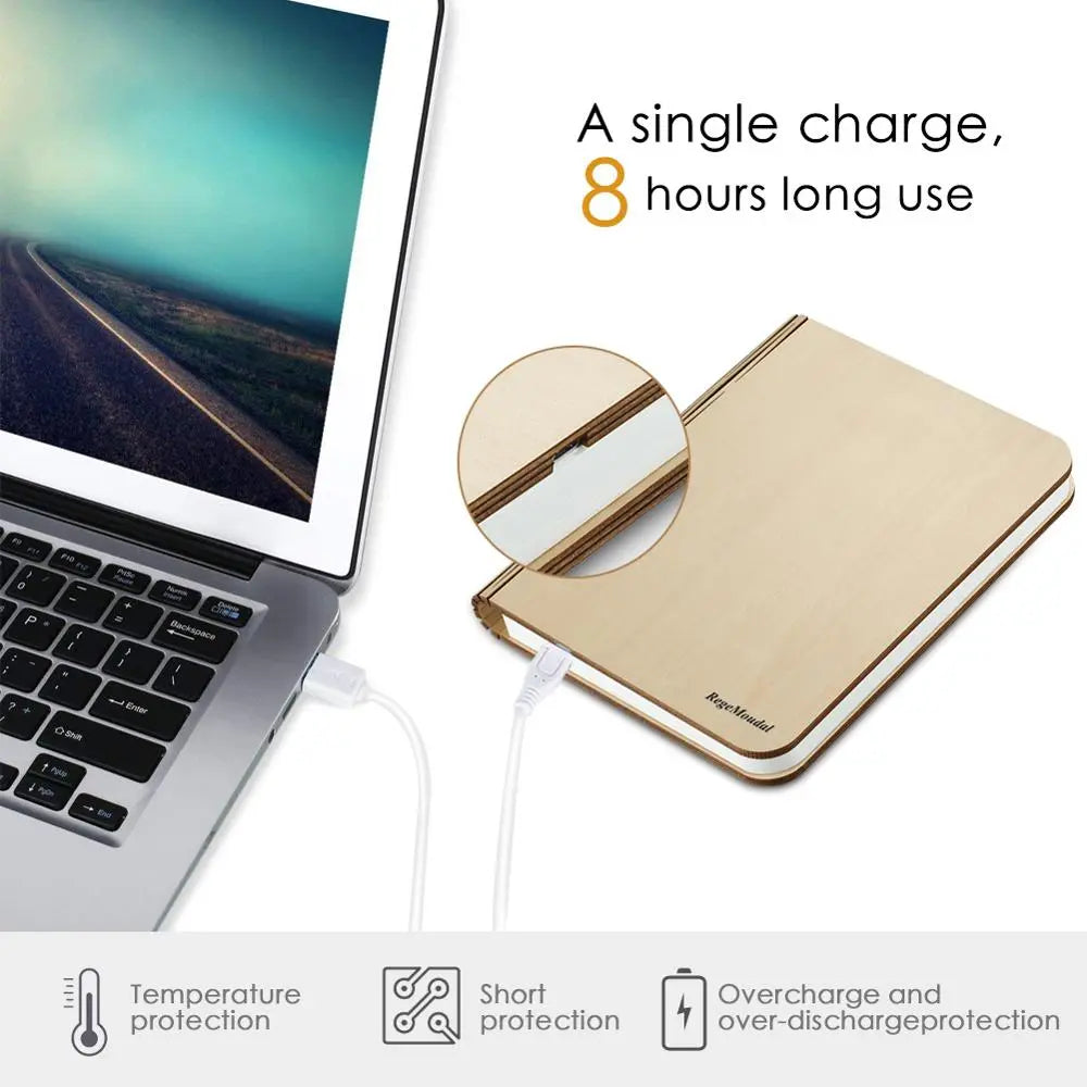 مصباح طاولة خشبي ثلاثي الأبعاد من مادة البولي يوريثين LED مصباح طاولة USB قابل لإعادة الشحن مزود بمصابيح LED USB مصباح مكتبي مغناطيسي قابل للطي 3-5 ألوان