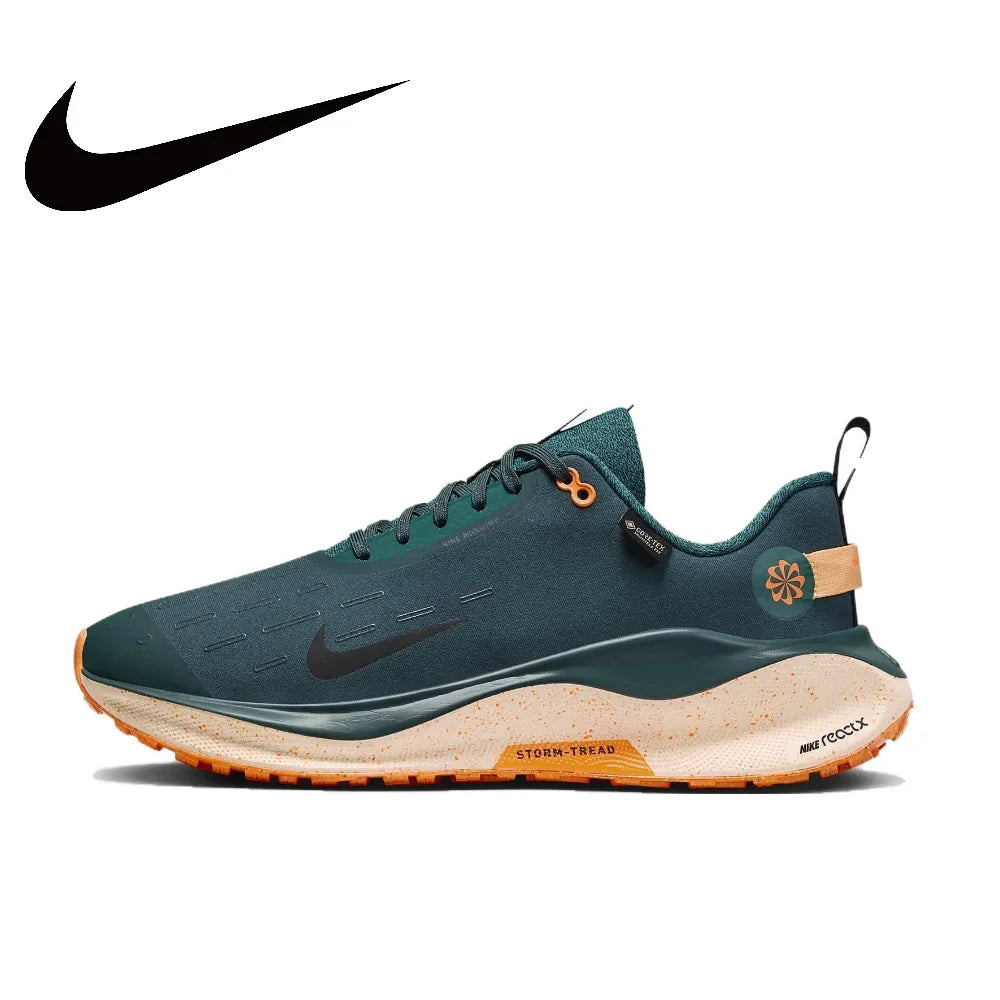 حذاء رياضي رجالي أصلي من NIKE React Infinity Run Flyknit 4 GTX Low جديد، حذاء ممتص للصدمات ومقاوم للتآكل