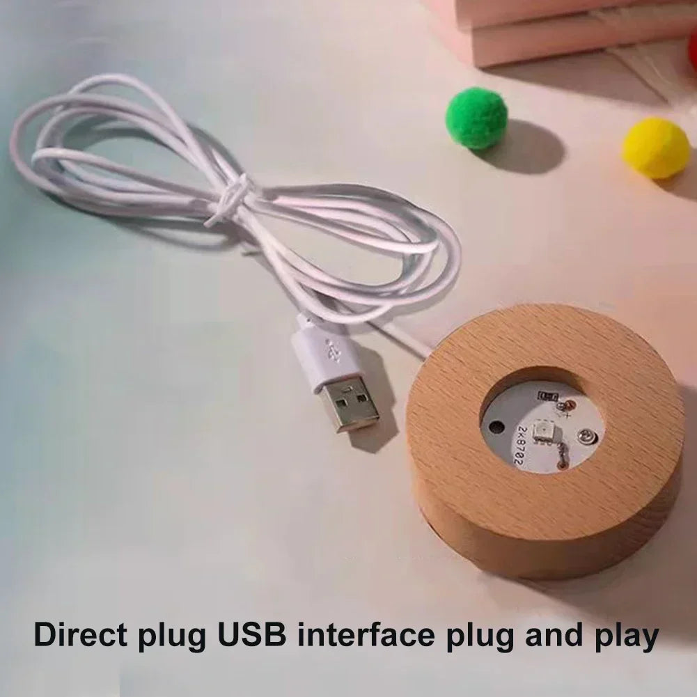 مصباح كرة بلورية ثلاثية الأبعاد فريد من نوعه مع إسقاطات المجرة والكواكب ضوء ليلي USB لأجواء مريحة كرة بلازما 