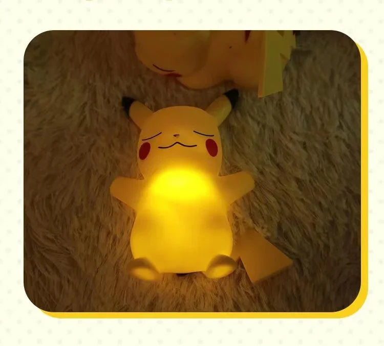 مصباح ليلي متوهج للأطفال من NIMISO Pokemon Pikachu مصباح بجانب السرير لطيف على شكل بوكيمون بيكاتشو هدية عيد ميلاد للأطفال