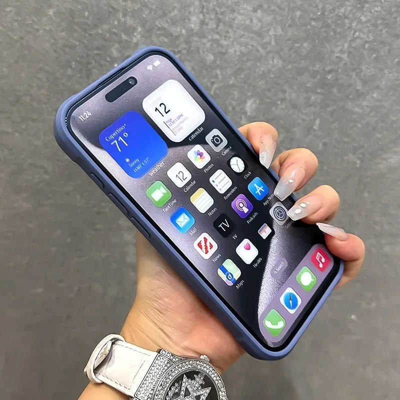 جراب Magsafe القابل للطي مع حامل عدسة لحماية iPhone 16 12 13 11 14 15 Pro Max Plus مع غطاء مغناطيسي مقاوم للصدمات