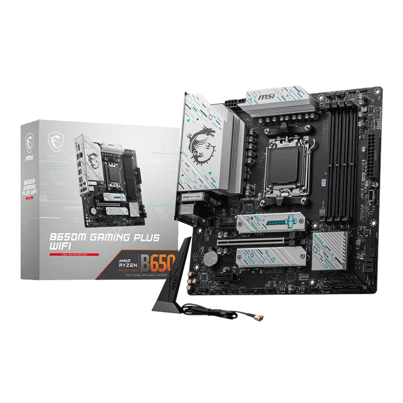 اللوحة الأم الجديدة MSI B650M GAMING PLUS WIFI AMD B650 تدعم DDR5 7200+MHz (OC) 192GB AMD Ryzen ™ 7000 8000 Series Socket AM5 