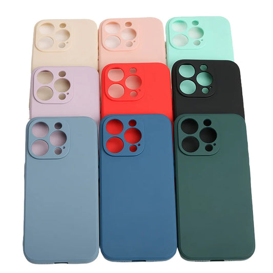 جراب سيليكون سائل أصلي لهاتف iPhone 14 13 12 11 15 Pro Max Mini غطاء مقاوم للصدمات X XS XR 6 7 8 Plus جرابات هواتف إكسسوارات