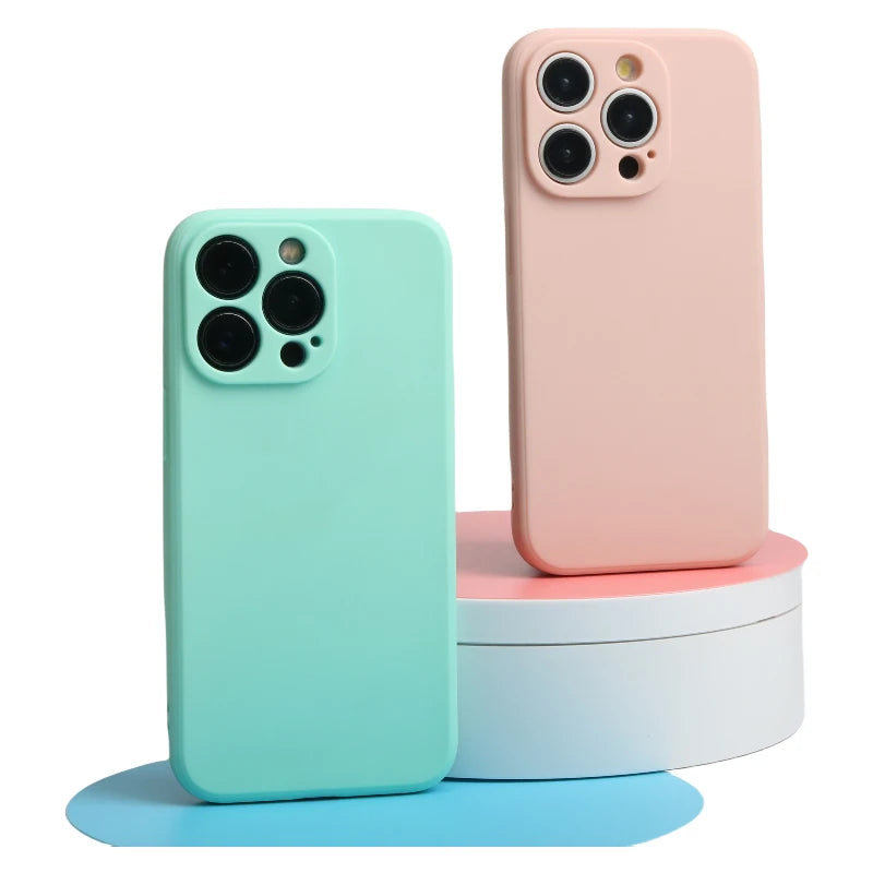 جراب سيليكون سائل أصلي لهاتف iPhone 14 13 12 11 15 Pro Max Mini غطاء مقاوم للصدمات X XS XR 6 7 8 Plus جرابات هواتف إكسسوارات