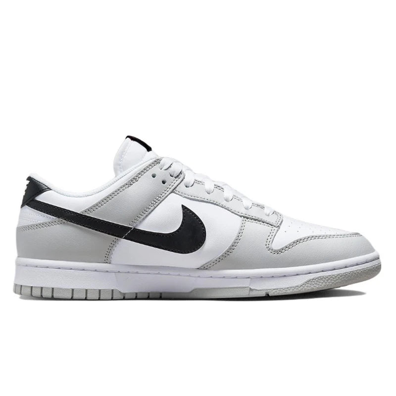 حذاء تزلج Nike Dunk Retro أسود وأبيض للرجال والنساء كلاسيكي من الجلد الأصلي غير قابل للانزلاق ومريح للجري