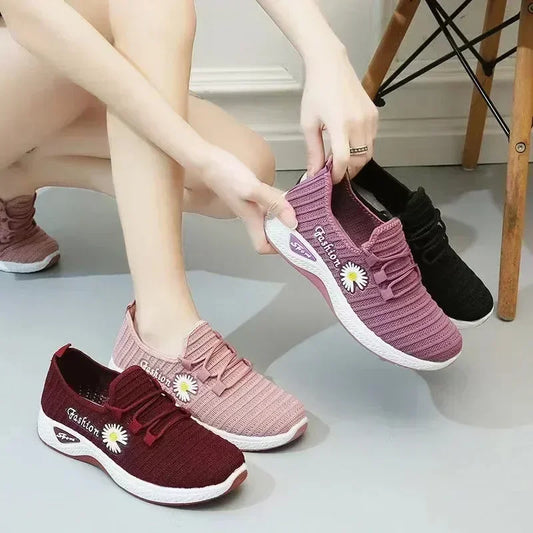 Tênis Leves para mulheres، Tênis Adults، Sapatos Net Respiráveis، Solado Macio Confortável، Sapatos Solteiros Casuais 