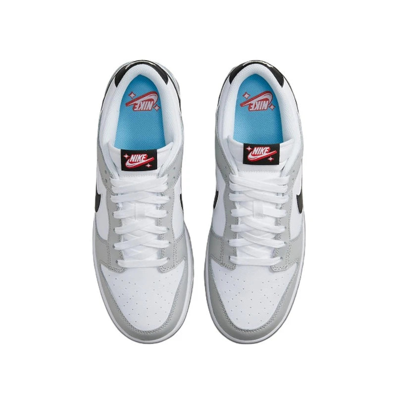 حذاء تزلج Nike Dunk Retro أسود وأبيض للرجال والنساء كلاسيكي من الجلد الأصلي غير قابل للانزلاق ومريح للجري