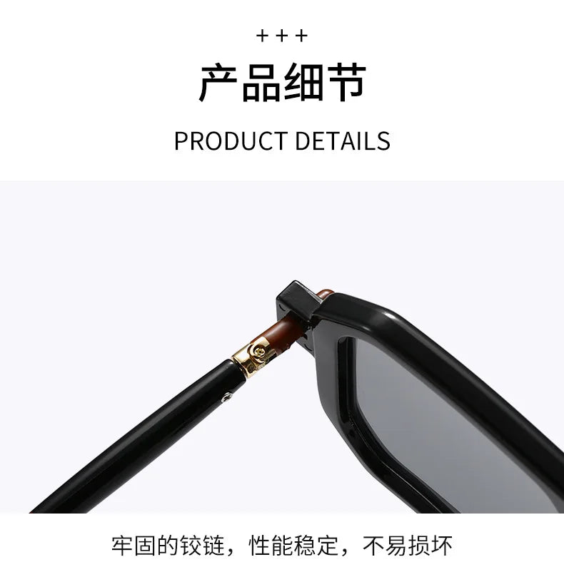 Polygon Sunglasses Rectangle Fashion Popular Women Men Shades Square Sun Glasses for Female Male Summer Traveling Oculos
