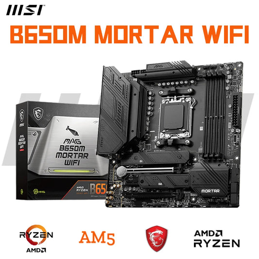 لوحة أم MSI MAG B650M MORTAR WIFI جديدة Micro-ATX AMD B650 DDR5 6400+(OC) MHz M.2 USB3.2 128G Double Channel Socket AM5 