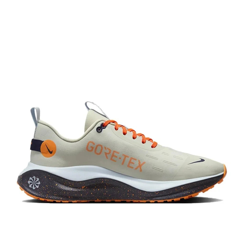 حذاء رياضي رجالي أصلي من NIKE React Infinity Run Flyknit 4 GTX Low جديد، حذاء ممتص للصدمات ومقاوم للتآكل