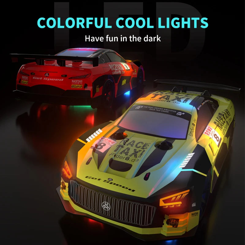 سيارة سباق JJRC Q165 2.4G Drift Rc Car 4WD Drift Car 1:18 Toy Remote Control GTR Car RC Racing Car Toy for Children Gift Christmas 