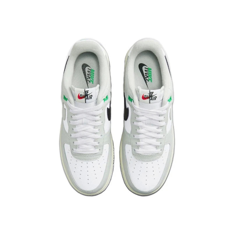 حذاء تزلج Nike Air Force 1 07 للرجال والنساء كلاسيكي باللونين الأسود والأبيض مصنوع من الجلد الأصلي غير قابل للانزلاق ومريح للجري من Af1