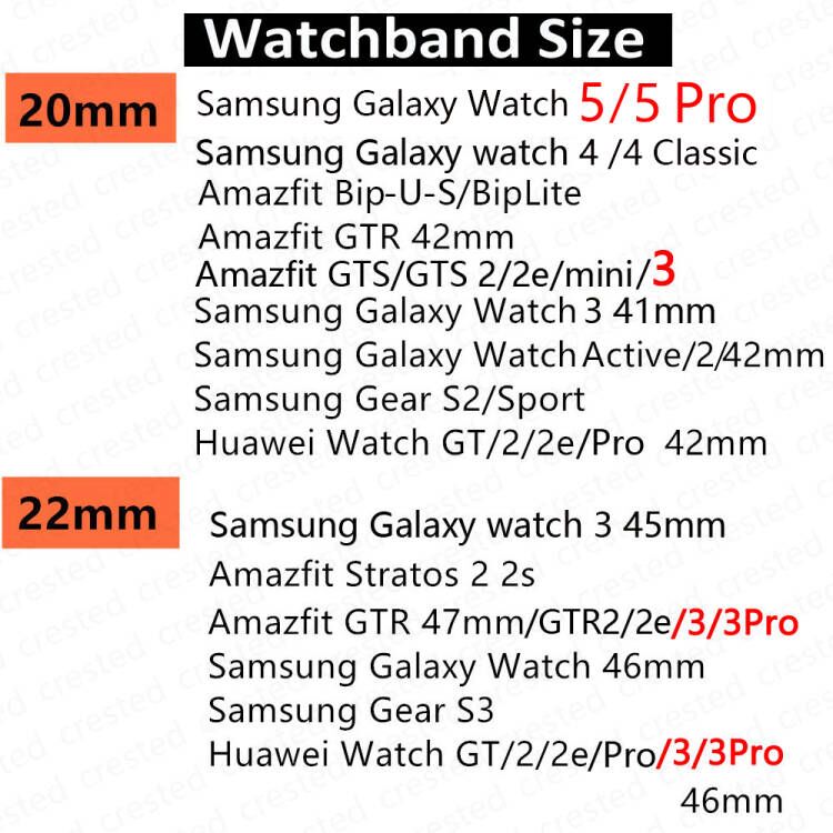 سوار سيليكون مقاس 20 مم و22 مم لساعة سامسونج جالاكسي 3/46 مم/42 مم/active 2/46 Gear s3Frontier/S2/Sport وسوار هواوي GT 2/2E