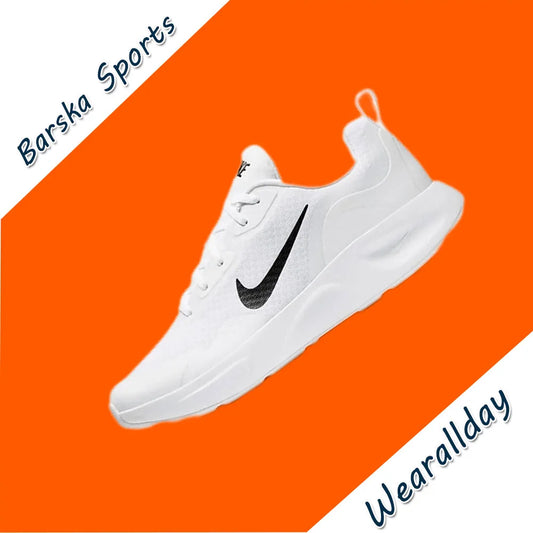 حذاء رياضي Nike New Wearallday منخفض للرجال وWeman لفصل الخريف خفيف الوزن وجيد التهوية للجري باللون الأبيض