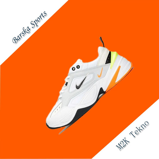 حذاء رياضي Nike M2K Tekno Low للرجال، حذاء كلاسيكي كاجوال سميك للشتاء، خفيف الوزن ومريح، أبيض