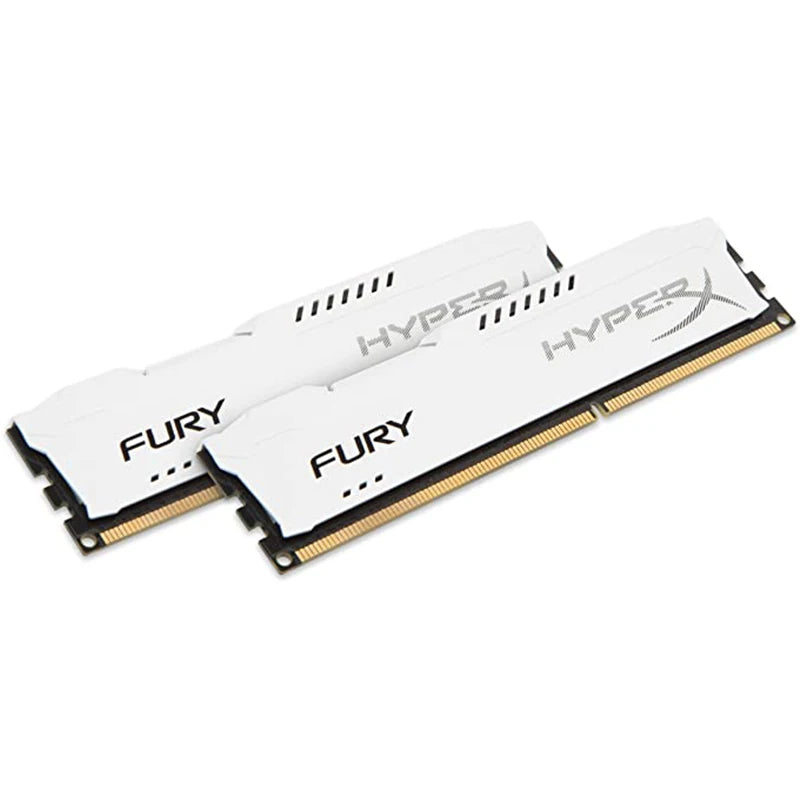 مجموعة ذاكرة DDR3 بسعة 8 جيجابايت (2x4 جيجابايت) و16 جيجابايت (2x8 جيجابايت) وتردد 1866 ميجاهرتز و1600 ميجاهرتز و1333 ميجاهرتز وذاكرة سطح المكتب 240 دبوسًا و1.5 فولت DIMM PC3-12800 14900 HyperX Fury 