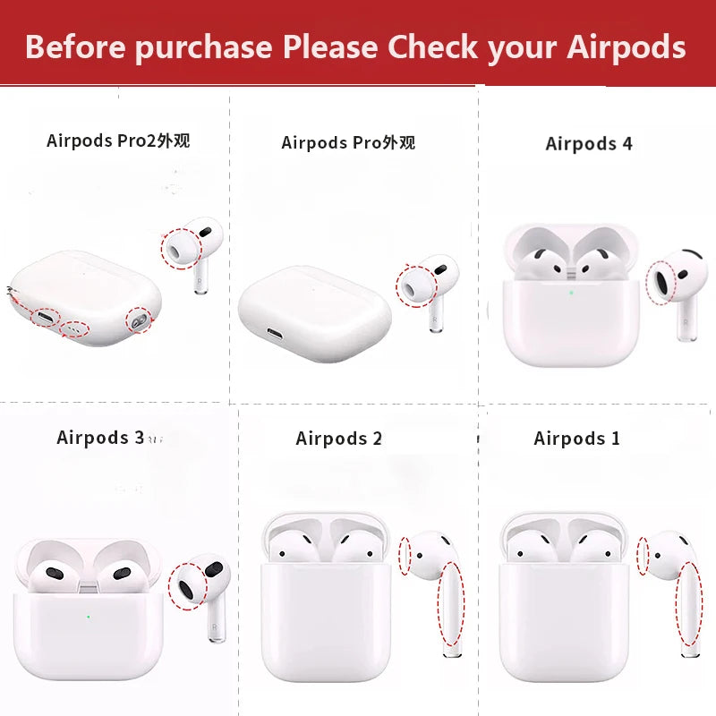 حافظة سماعة أذن كرتونية لطيفة لسماعات AirPods Pro 2 غطاء حماية لسماعات Apple AirPods 4 3 2 1 ملحقات سماعات الأذن للفتيات