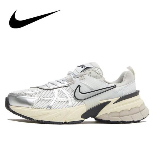 حذاء جري أصلي من Nike V2K Run Mesh للرجال والنساء، خفيف الوزن، مزود ببطانة تدليك، حذاء رياضي للمشي في الهواء الطلق
