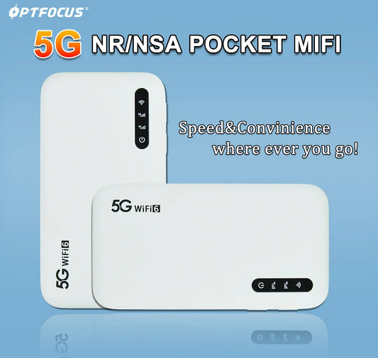 مودم OPTFOCUS 5G NR NSA Sim card 5000mAh WIFI6 MIFI Pocket Wifi Routers 4g5g LTE sim mini wifi router modem italia europe 