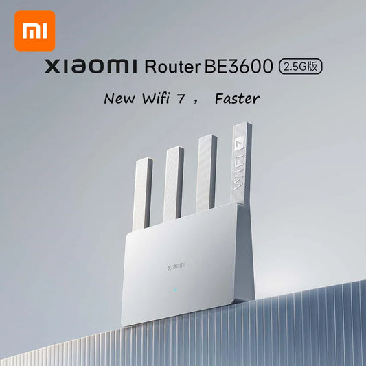 جهاز توجيه Xiaomi BE3600 الجديد MLO ثنائي النطاق WiFi 7 IPTV 2.5G منفذ إيثرنت متطور مكرر شبكة VPN Mesh Networking تسريع الألعاب 